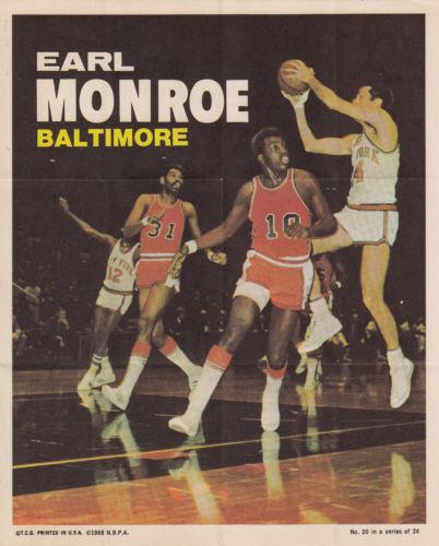 1970-71 Topps - Poster #20 Earl Monroe Front