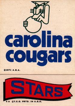 1973-74 Topps - Team Stickers #NNO Carolina Cougars / Stars Front