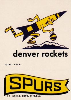 1973-74 Topps - Team Stickers #NNO Denver Rockets / Spurs Front