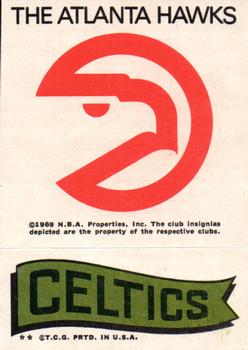 1973-74 Topps - Team Stickers #NNO Atlanta Hawks / Celtics Front