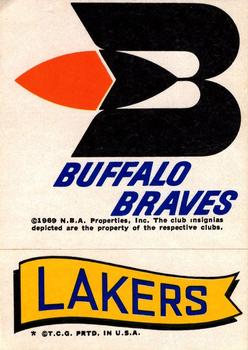1973-74 Topps - Team Stickers #NNO Buffalo Braves / Lakers Front