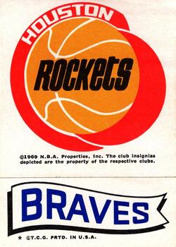 1973-74 Topps - Team Stickers #NNO Houston Rockets / Braves Front
