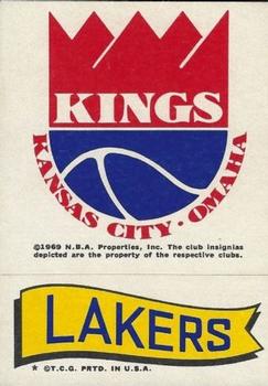 1973-74 Topps - Team Stickers #NNO Kansas City-Omaha Kings / Lakers Front