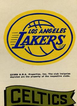 1973-74 Topps - Team Stickers #NNO Los Angeles Lakers / Celtics Front
