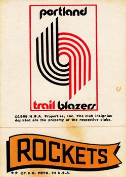 1973-74 Topps - Team Stickers #NNO Portland Trail Blazers / Rockets Front
