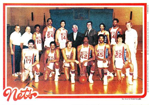 1980-81 Topps - Team Posters #10 New Jersey Nets Front