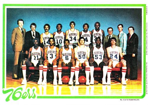 1980-81 Topps - Team Posters #12 Philadelphia 76ers Front