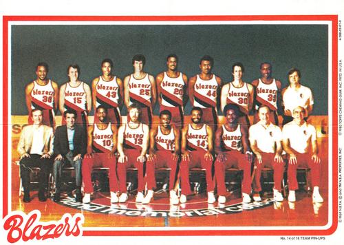 1980-81 Topps - Team Posters #14 Portland Blazers Front