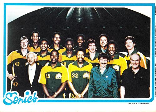 1980-81 Topps - Team Posters #15 Seattle Sonics Front