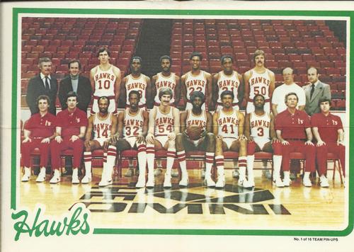 1980-81 Topps - Team Posters #1 Atlanta Hawks Front