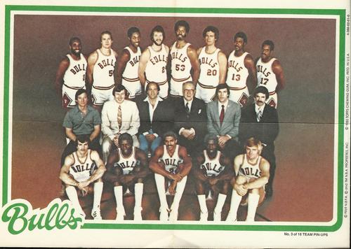 1980-81 Topps - Team Posters #3 Chicago Bulls Front