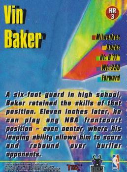 1996-97 Stadium Club - High Risers #HR3 Vin Baker Back