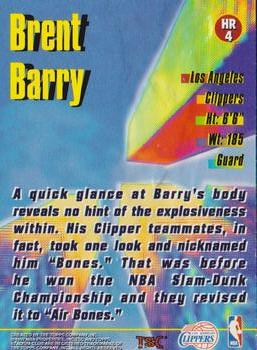 1996-97 Stadium Club - High Risers #HR4 Brent Barry Back