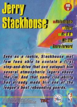 1996-97 Stadium Club - High Risers #HR9 Jerry Stackhouse Back