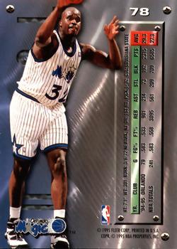 1995-96 Metal - Silver Spotlight #78 Shaquille O'Neal Back
