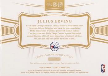 2019-20 Panini Flawless - Enshrined Signatures Amethyst #ES-JEV Julius Erving Back