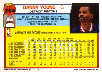 1992-93 Topps - Gold #264 Danny Young Back