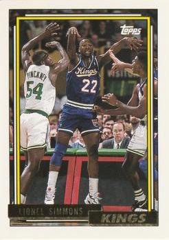 1992-93 Topps - Gold #22 Lionel Simmons Front