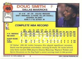 1992-93 Topps - Gold #46 Doug Smith Back