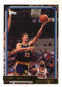 1992-93 Topps - Gold #357 Sarunas Marciulionis Front