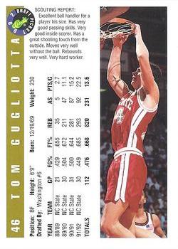 1992 Classic Draft Picks - Gold #46 Tom Gugliotta Back