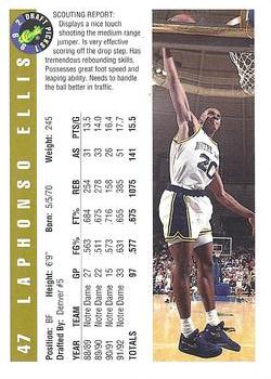 1992 Classic Draft Picks - Gold #47 LaPhonso Ellis Back