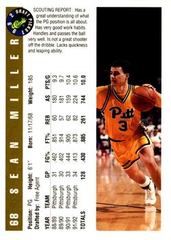 1992 Classic Draft Picks - Gold #68 Sean Miller Back