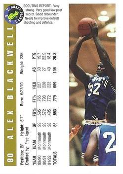 1992 Classic Draft Picks - Gold #80 Alex Blackwell Back