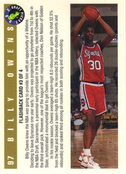 1992 Classic Draft Picks - Gold #97 Billy Owens Back