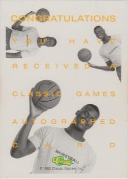 1992 Classic Draft Picks - Gold #AU Shaquille O'Neal Back