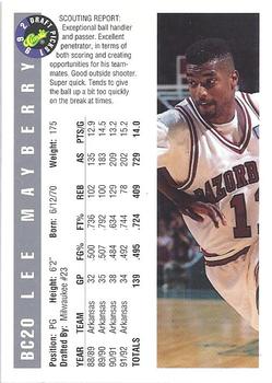1992 Classic Draft Picks - Magicians #BC20 Lee Mayberry Back