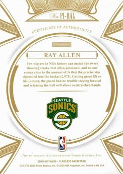 2019-20 Panini Flawless - Premium Ink Gold #PI-RAL Ray Allen Back