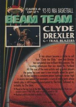 1992-93 Stadium Club - Beam Team Members Only #4 Clyde Drexler Back