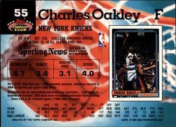1992-93 Stadium Club - Members Only #55 Charles Oakley Back