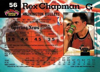 1992-93 Stadium Club - Members Only #56 Rex Chapman Back