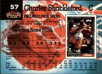 1992-93 Stadium Club - Members Only #57 Charles Shackleford Back