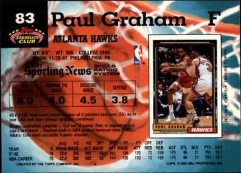 1992-93 Stadium Club - Members Only #83 Paul Graham Back