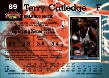 1992-93 Stadium Club - Members Only #89 Terry Catledge Back