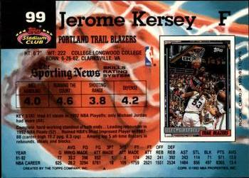 1992-93 Stadium Club - Members Only #99 Jerome Kersey Back