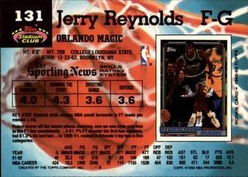 1992-93 Stadium Club - Members Only #131 Jerry Reynolds Back