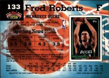 1992-93 Stadium Club - Members Only #133 Fred Roberts Back
