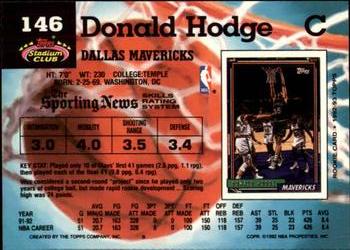 1992-93 Stadium Club - Members Only #146 Donald Hodge Back