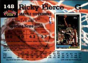 1992-93 Stadium Club - Members Only #148 Ricky Pierce Back