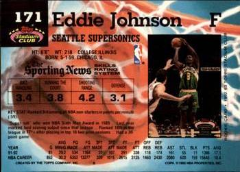 1992-93 Stadium Club - Members Only #171 Eddie Johnson Back
