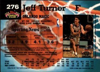 1992-93 Stadium Club - Members Only #276 Jeff Turner Back