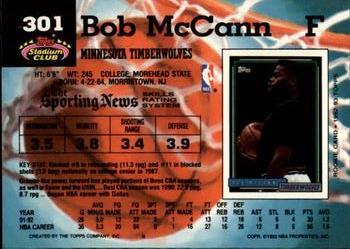 1992-93 Stadium Club - Members Only #301 Bob McCann Back
