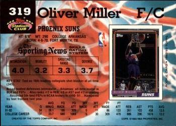1992-93 Stadium Club - Members Only #319 Oliver Miller Back