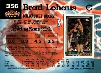 1992-93 Stadium Club - Members Only #356 Brad Lohaus Back