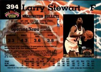 1992-93 Stadium Club - Members Only #394 Larry Stewart Back