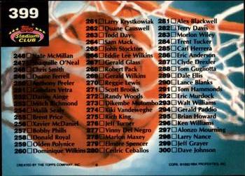 1992-93 Stadium Club - Members Only #399 Checklist: 201-300 Back